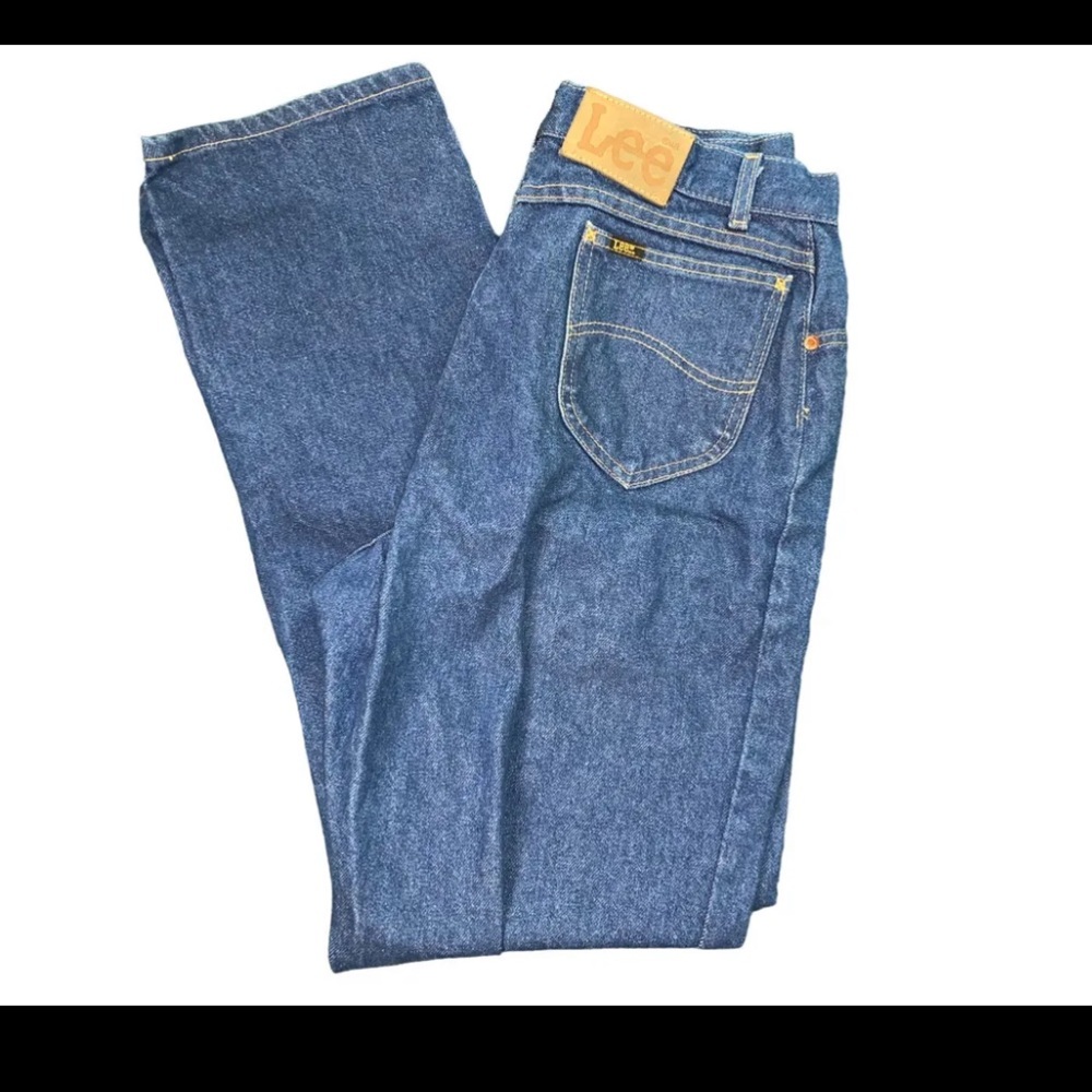 Vintage Lee Denim Blue Jeans 16 32x32 Made In USA Jeans Tapered Union made